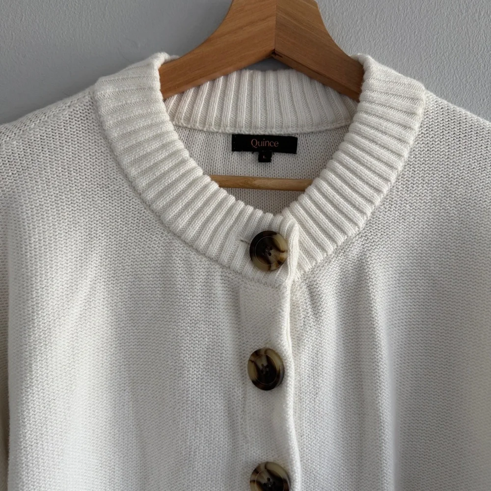 QUINCE > Cropped Cardigan - Picture 2 of 6